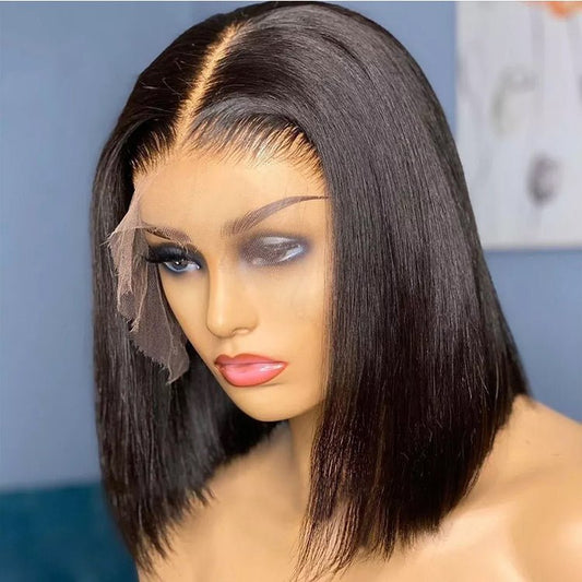 13x4 Lace Frontal Bob Straight Wig Human Hair - Fiti beautyShoesCJZR198309502BY