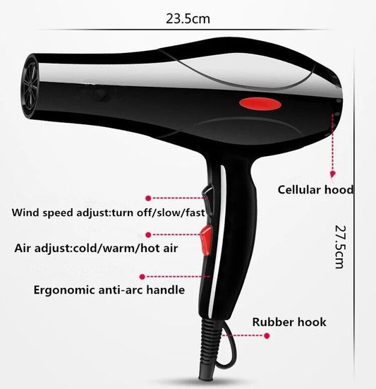 2200W Professional Style Hair Dryer Nozzle Concentrator Blower Pro Salon Heat UK - Fiti beautybeautyCJPF223428001AZ