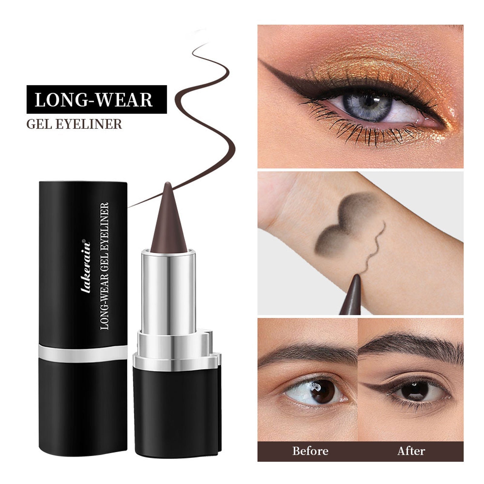 3 PCs Lipstick Lip Liner Eyeliner Highlight Contour Stick Suit 5D Face Makeup Set Suit - Fiti beautyLip careCJYD231858902BY