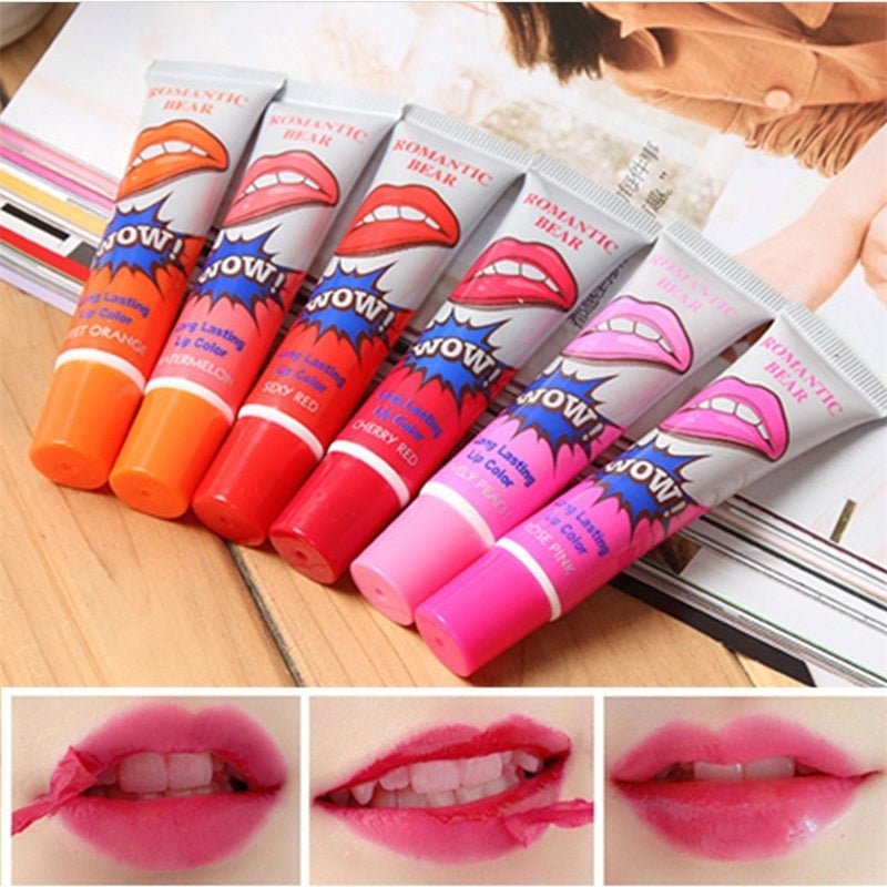 Amazing 6 Colors Peel Off Liquid Lipstick Waterproof Long Lasting Lip Gloss Mask Moisturizer Makeup Tear Pull Lip Lint Cosmetic - Fiti beautyLip careCJKH124426807GT