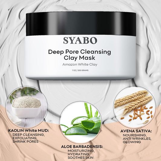 Amazon White Mud Cleaning Facial Mask - Fiti beautybeautyCJMB219874401AZ